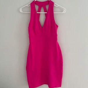 SUSANA MONACO HOT PINK BODYCON DRESS SIZE XS MINT CONDITION